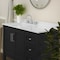 Flash Furniture Vega 42 Inch Vanity w/Sink, Storage Cabinet w/Soft Close Doors, Open Shelf and 3 Drawers, Black FS-VEGA42-BK-GG - alternate 9